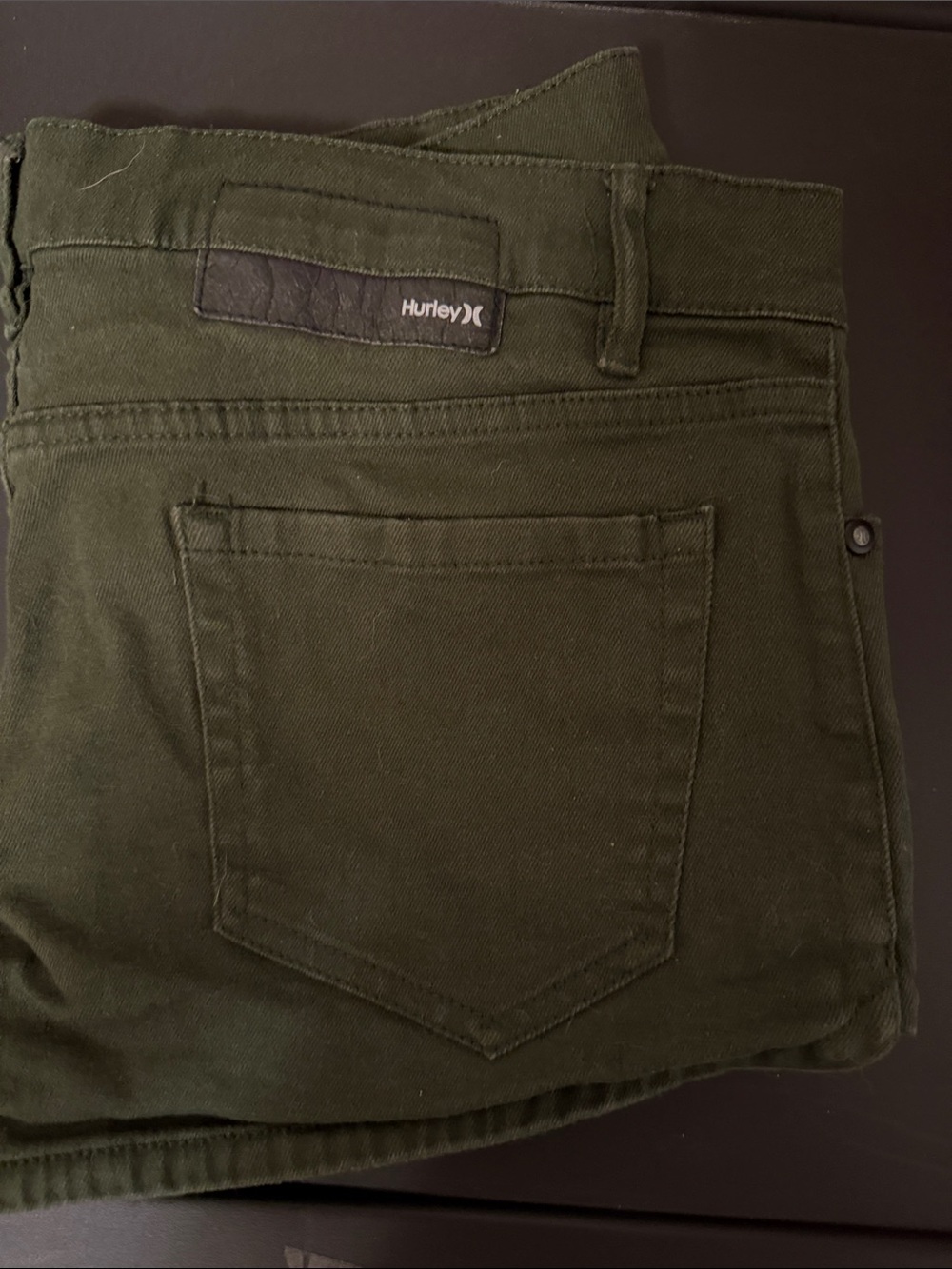 Hurley Olive Green Women's Jean Shorts